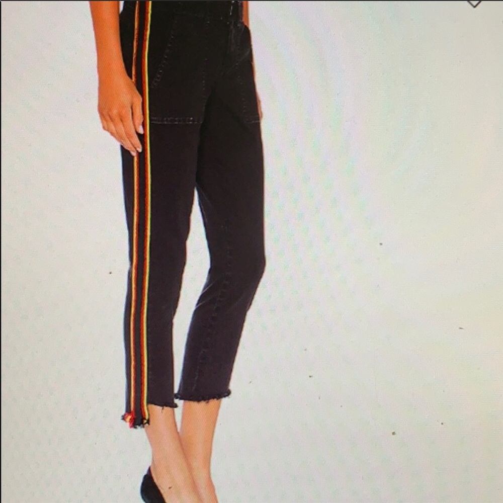 Pam & Gela Uniform Stripe Step Hem Pants Like New!